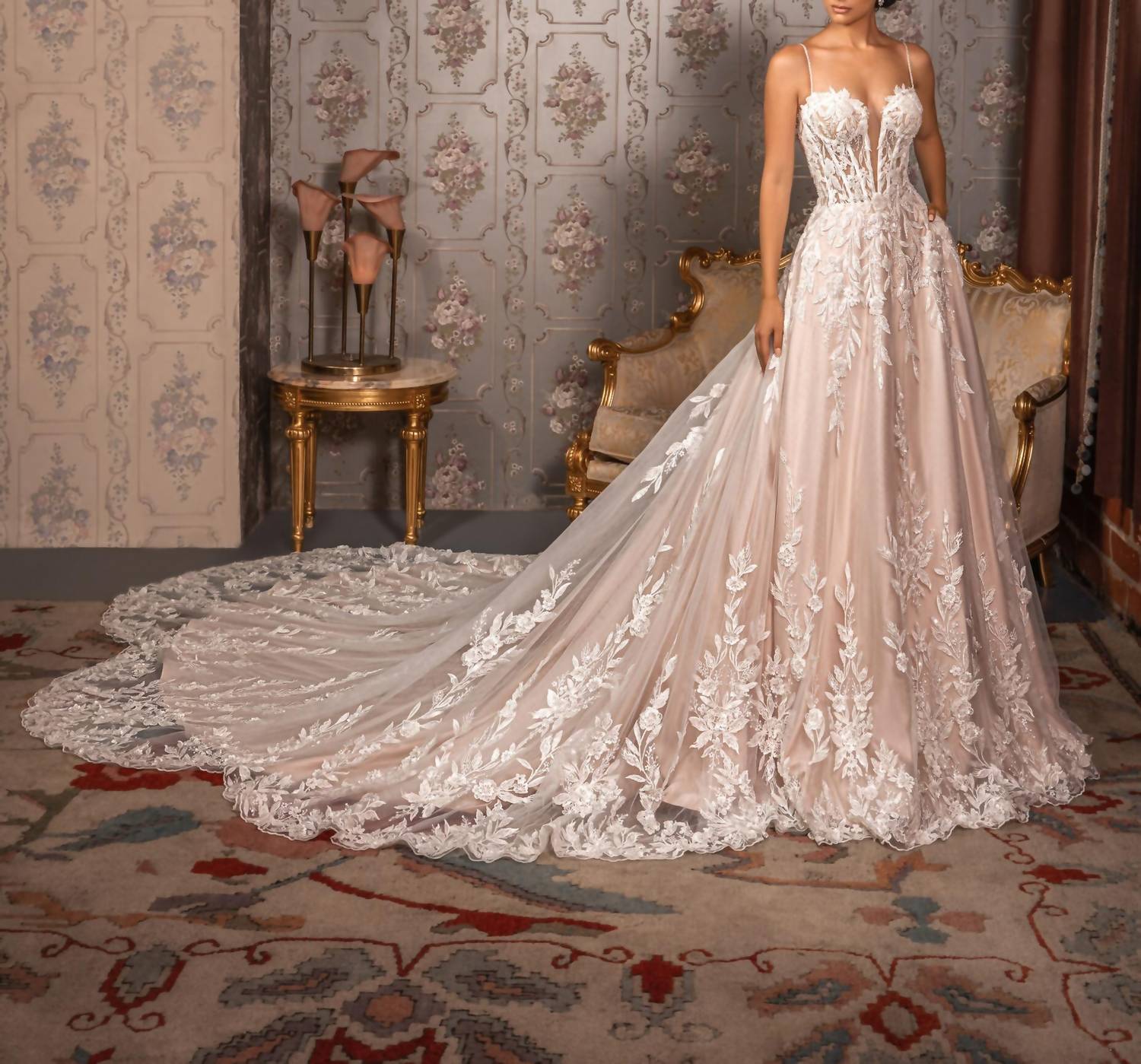 Kitty Chen Couture - Victoria Beaded Lace Gown