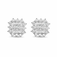 Diana M Jewels - Women's Radiant Lab-Grown Diamond Stud Earrings (12.00 Ct TCW) - Luxe