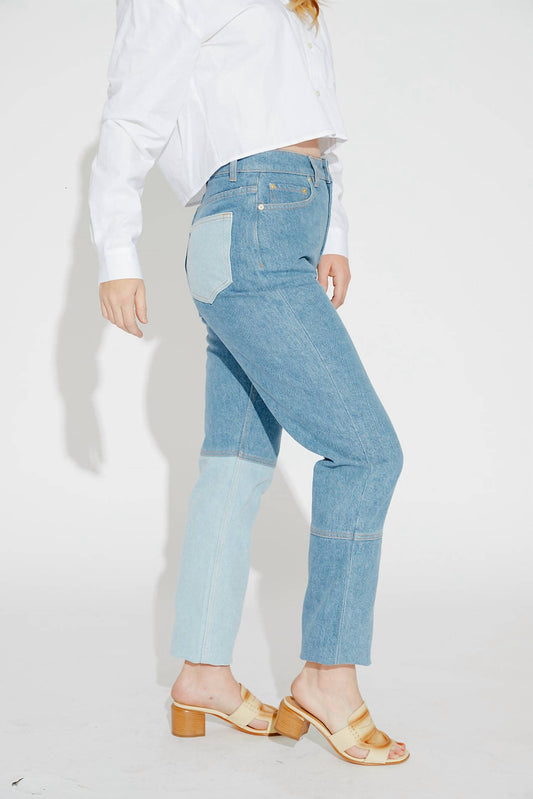 Ganni - Cutline Denim Swigy Pants