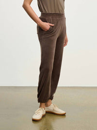 Velvet by Graham & Spencer Essie Straight Leg Pants in chocolate - women's pants - detail view