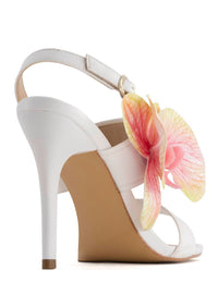 Andrea Women's Spring Heeled Sandals in white - women's sandal - alternate view