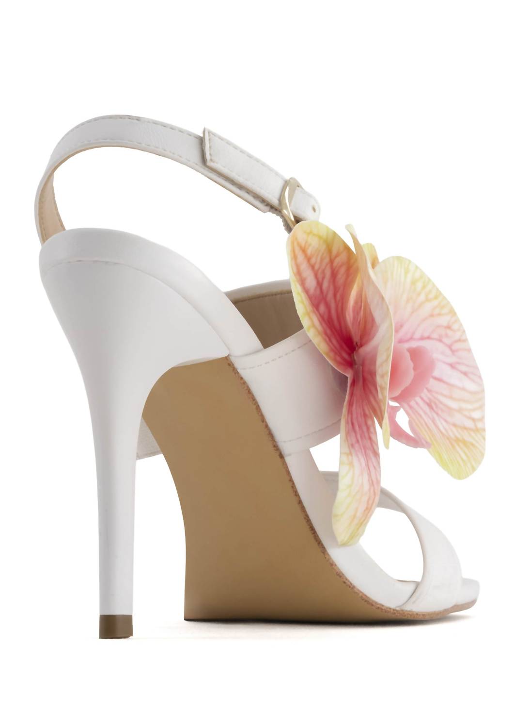 Andrea Women's Spring Heeled Sandals in white - women's sandal - alternate view