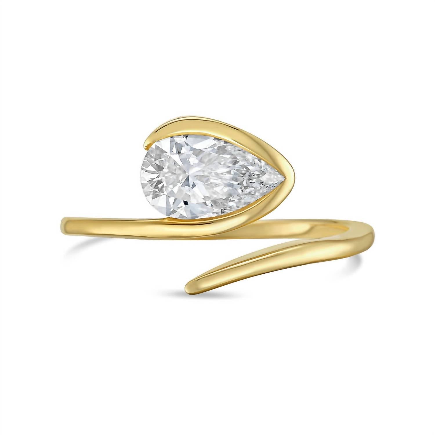 Diana M Jewels - Women's Pear Lab-Grown Diamond Fashion Ring (6.00 Ct) - Elegant