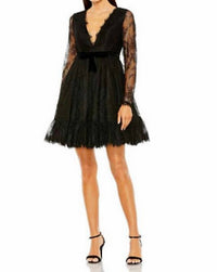 Mac Duggal - Deep V Lace Dress