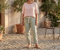Made In Italy - Softly Floral Tulip Cut Italian Magic Pants