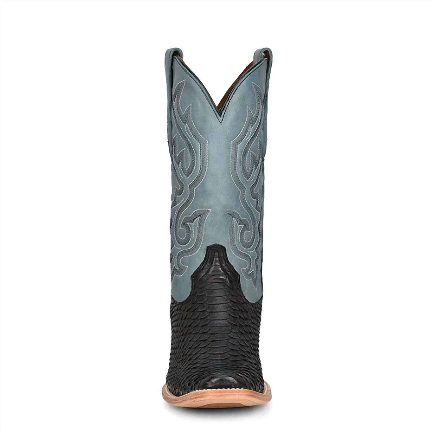 Corral - Men's Python Embroidery Square Toe Boots