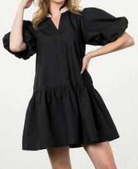 Thml - Puff Sleeve V-neck Dress