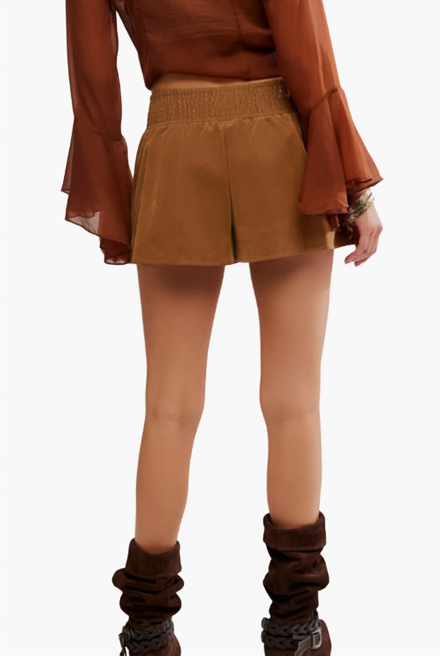 Free People - Paradise Found Suede Skort
