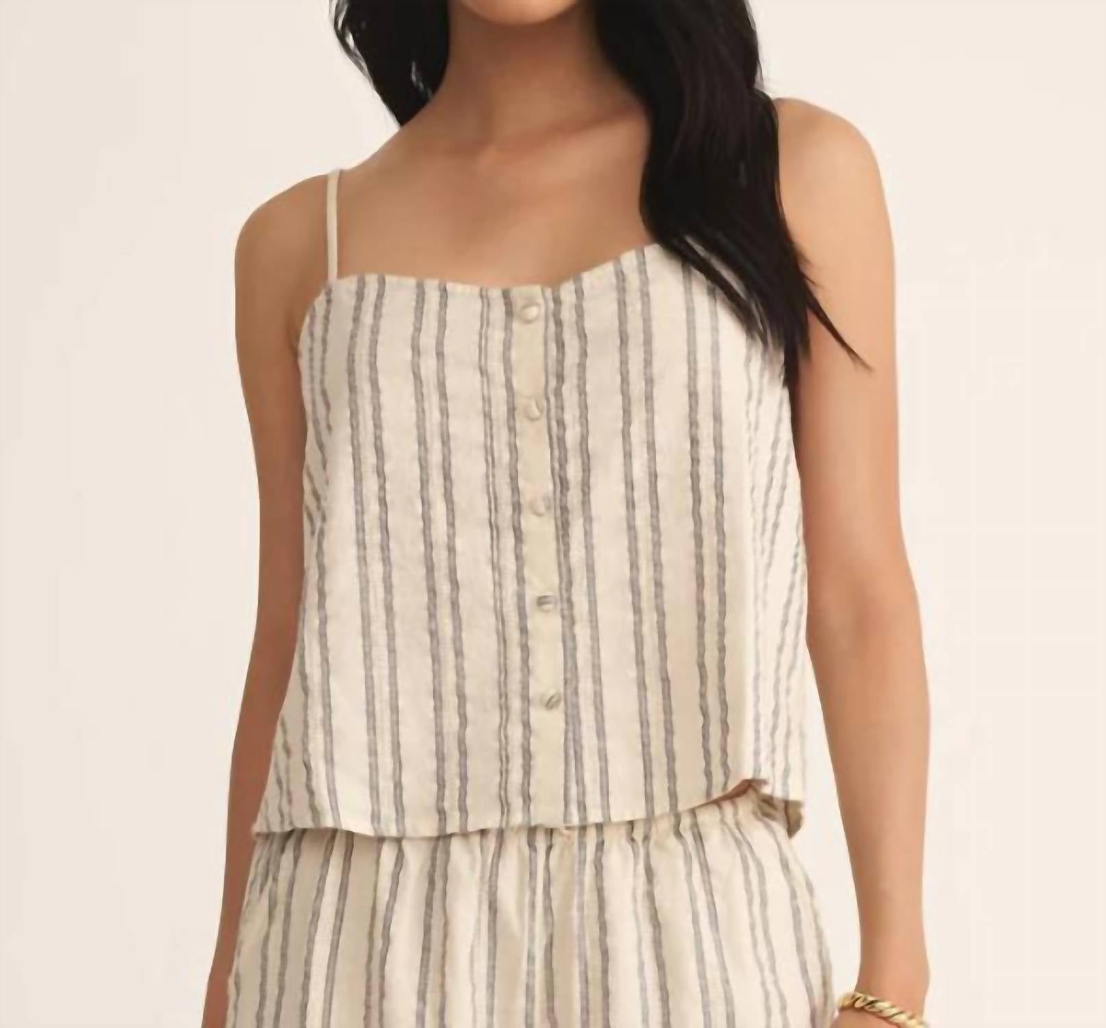 Z Supply Savoy Stripe Tank in sea salt - women's tank top