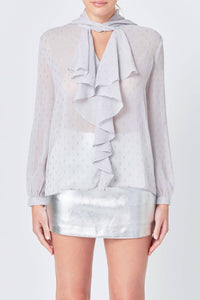 Endless Rose - Tied Ruffle Top
