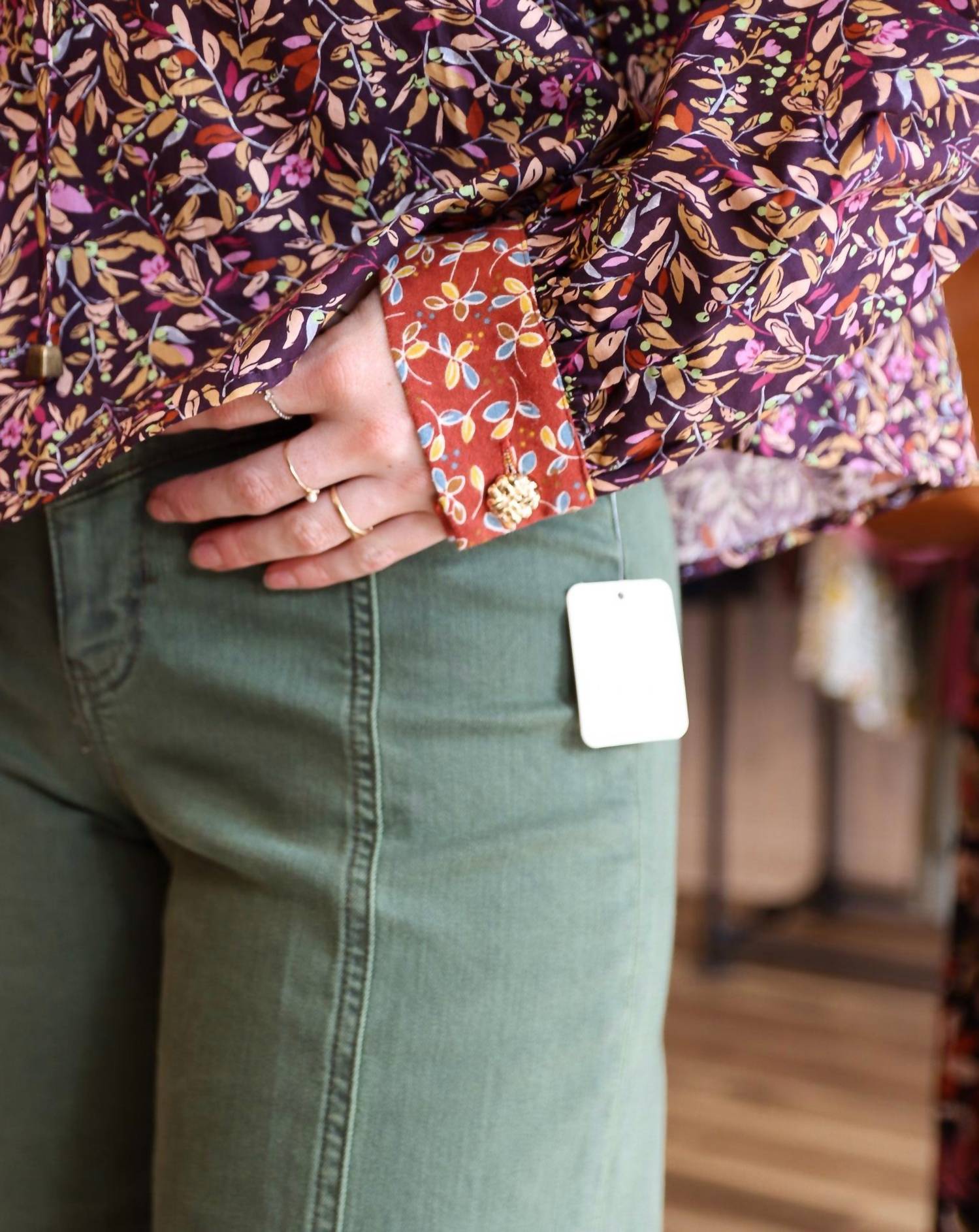 Thml - Printed Long Sleeve Buttons Top