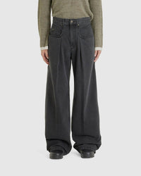 ISABEL MARANT PRE-LOVED Janael trousers in faded black - men's jeans