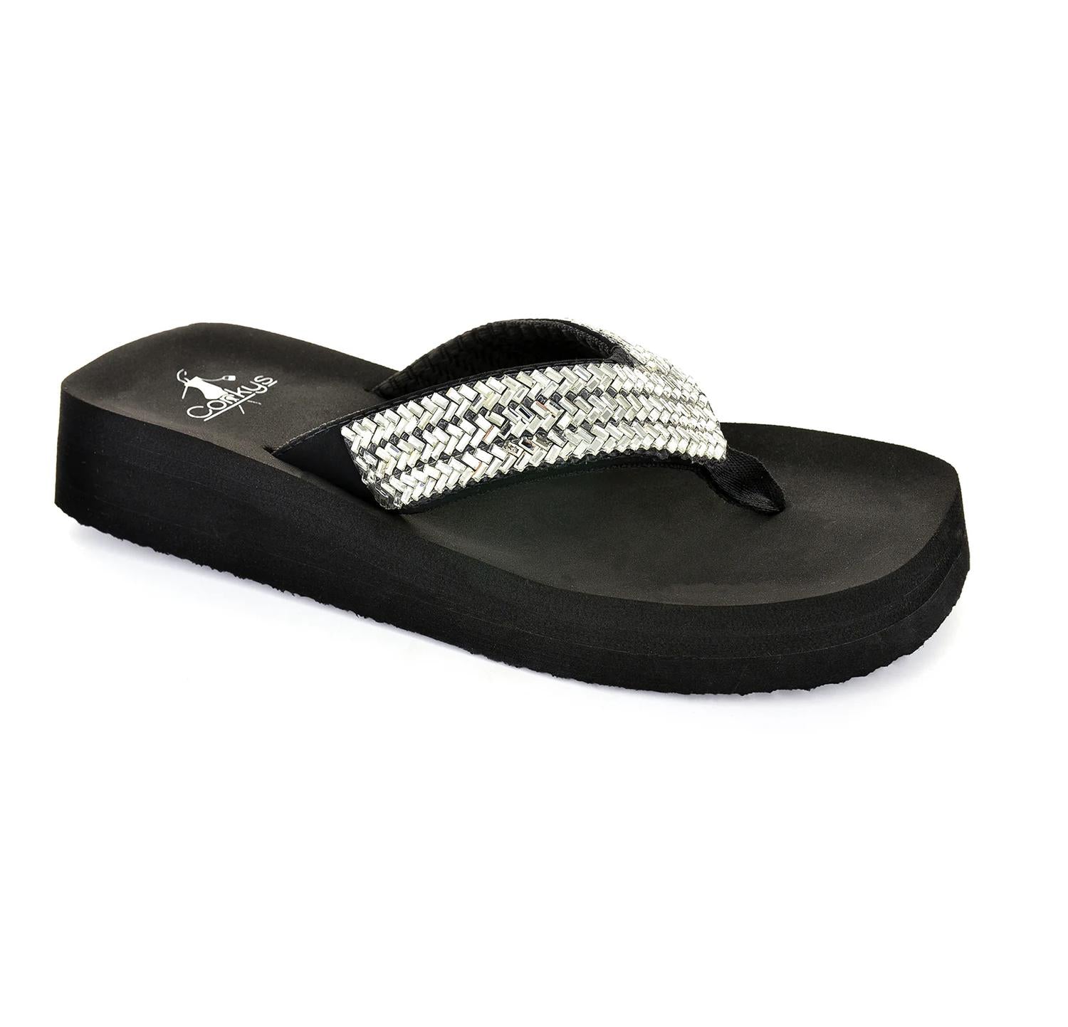 Corkys Footwear - Women's Donna Clear Rhinestone Flip Flop