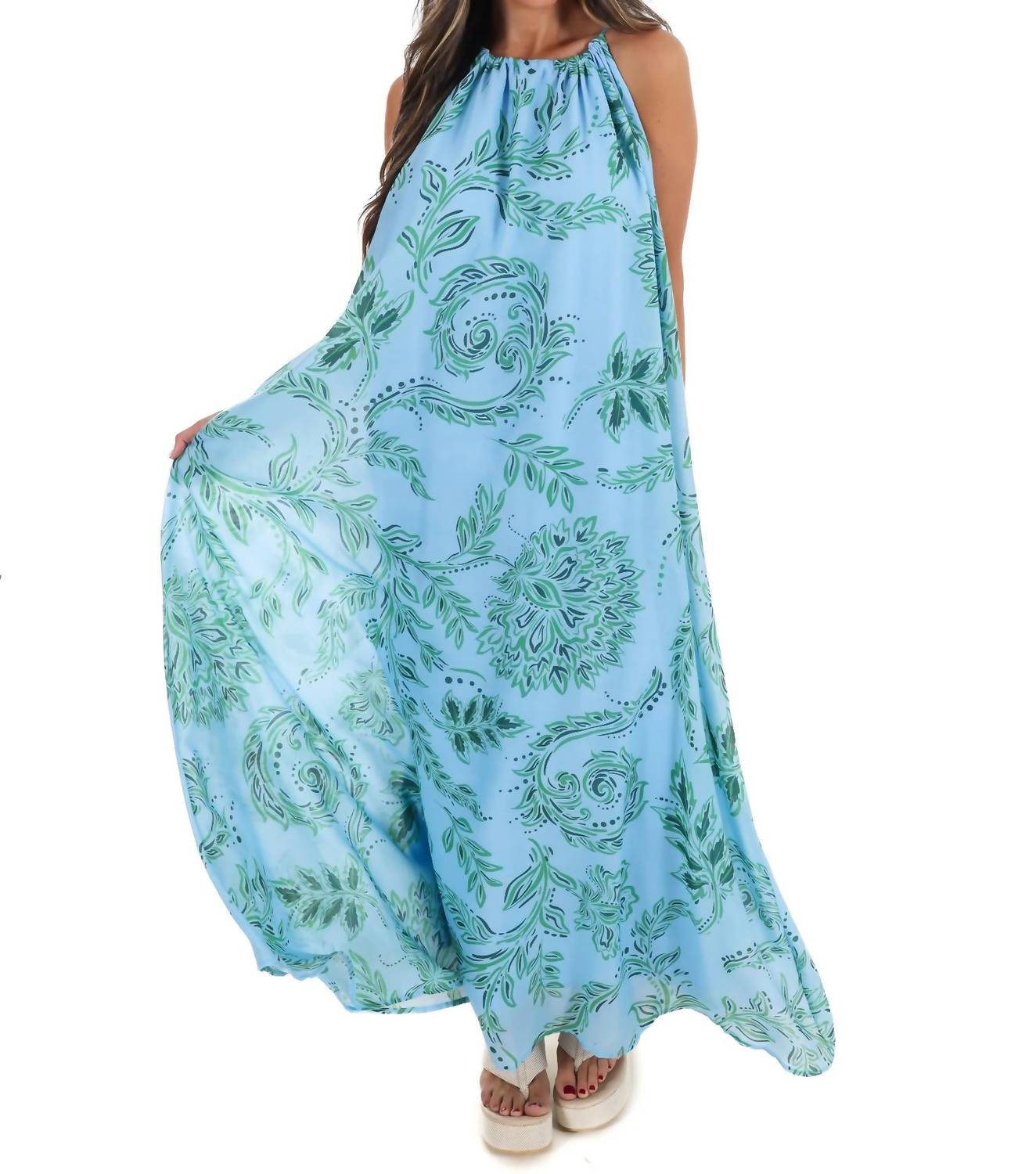 Pretty Follies - Women's Island Tide Floral Maxi Dress