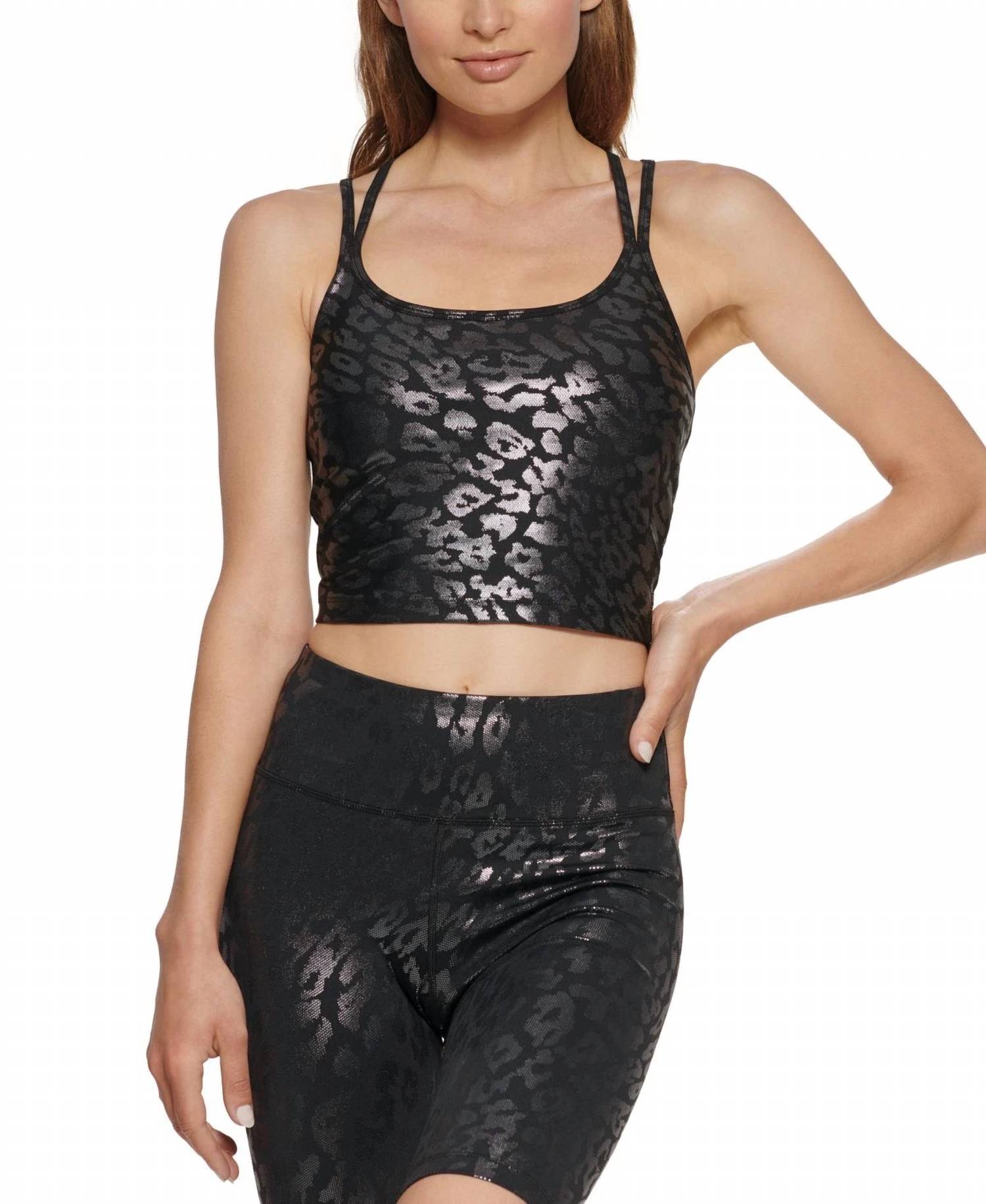 Calvin Klein - Activewear Performance Printed Strappy-Back Tank Top