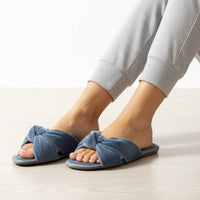 Bruno Menegatti - Women's Valentina Chloe Velvet Knotted Flat Slippers