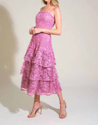 Flying Tomato - Woven Lace Midi Dress