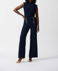 Joseph Ribkoff - Mock Neck Pleated Sleeveless Top
