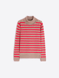 Vilagallo Jr C/Vuel Sweater in beige red - women's long sleeve top - view 4