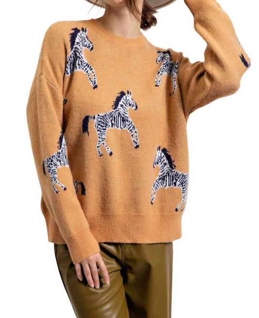 Easel - ZEBRA/ANIMAL PATTERN SWEATER