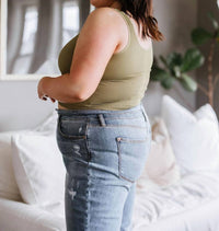 Yelete - Relevant Ribbed Seamless Reversible Tank Top - Plus
