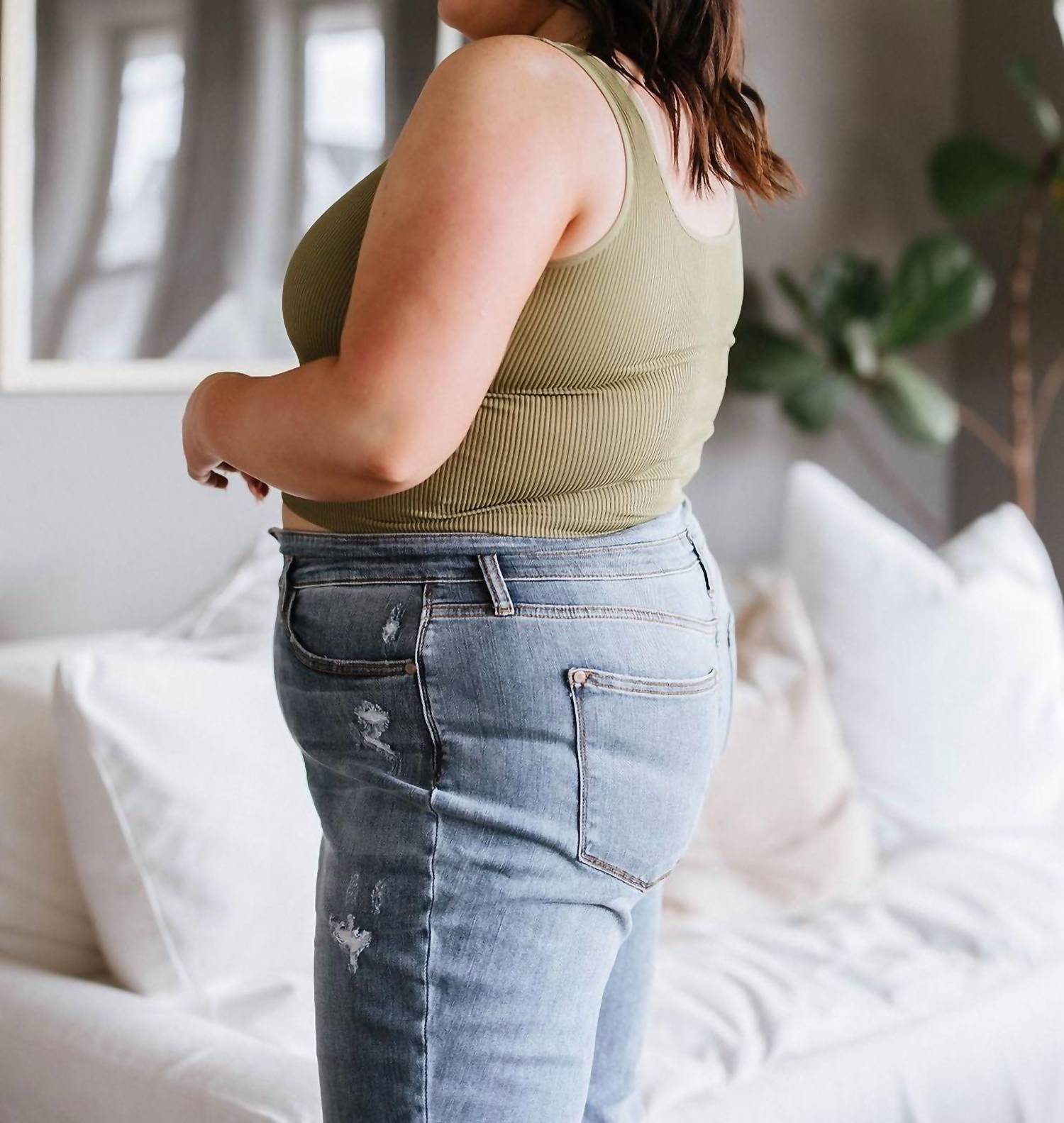 Yelete - Relevant Ribbed Seamless Reversible Tank Top - Plus