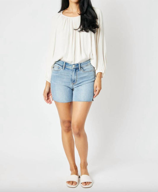 Judy Blue - Cut Off Side Slit Jean Shorts