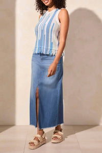 Tribal - Crew Neck Fringed Vest