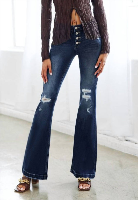 Amanda Distressed Flare Jeans