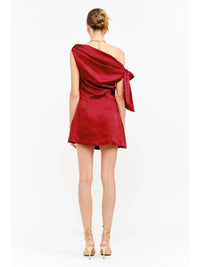 Sofie the Label The Delphine Mini Dress in red - women's dress - alternate view
