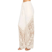 Origami - Latte Crochet Trim Pant
