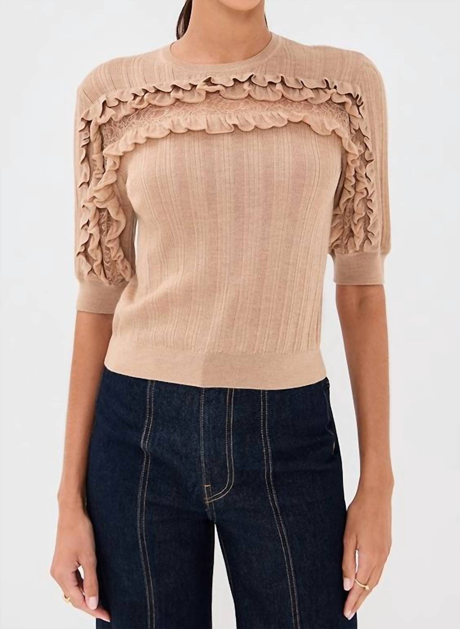 Ulla Johnson - Salima Short Sleeve Knit Top
