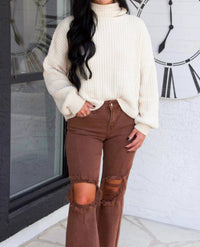 Zenana - Winter Wishes Chenille Cropped Sweater