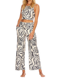 Beach Riot Hailey Pant in psychedelic swirl - women's pants - detail view