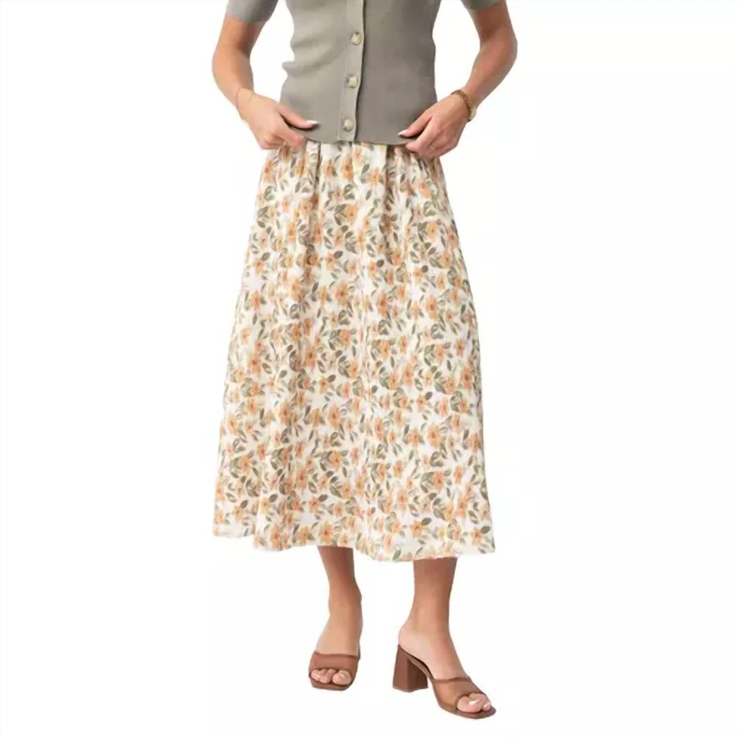 Mikarose - Textured Midi Skirt