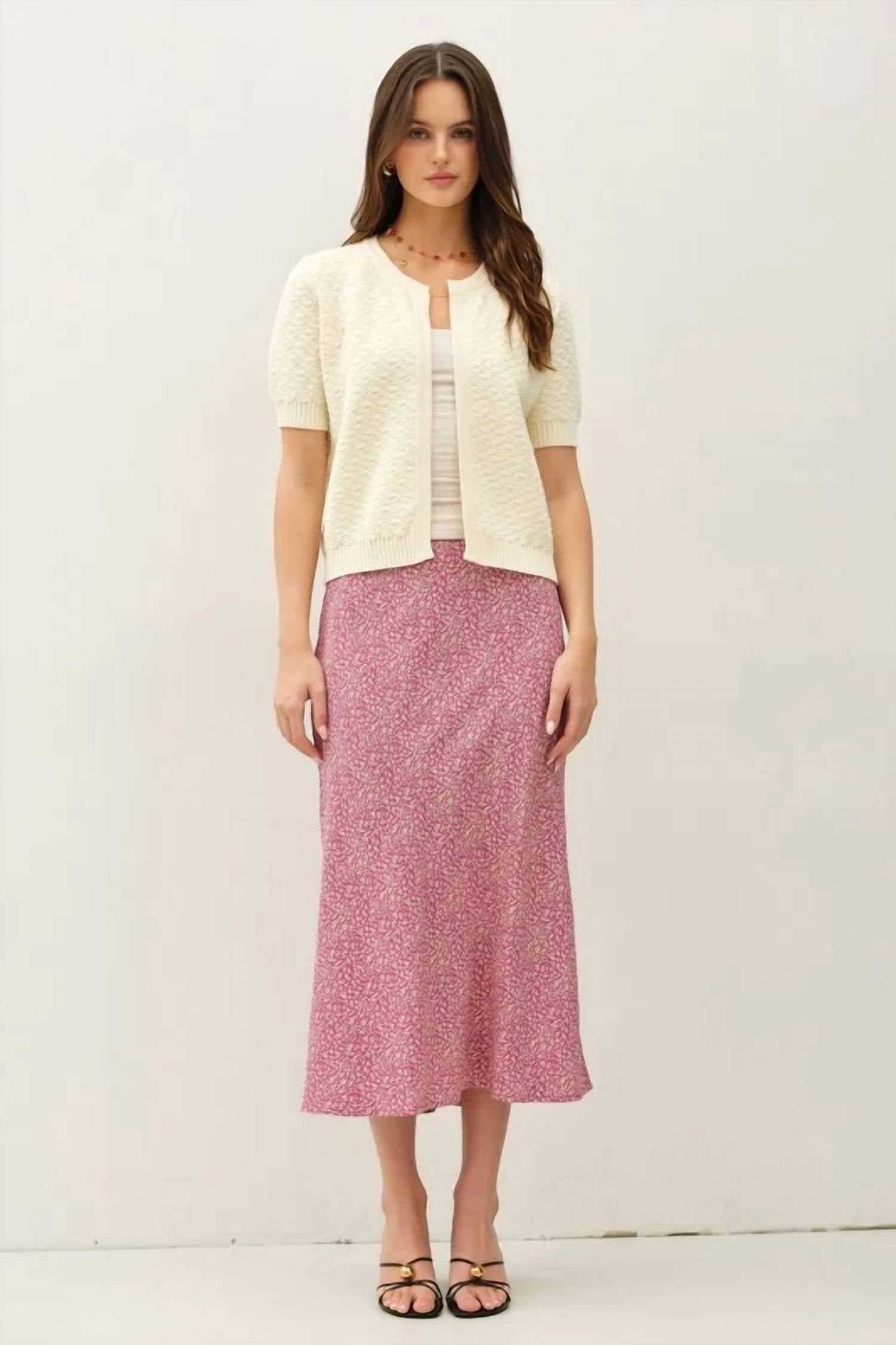 Be Cool - Textured Short Sleeve Cardigan