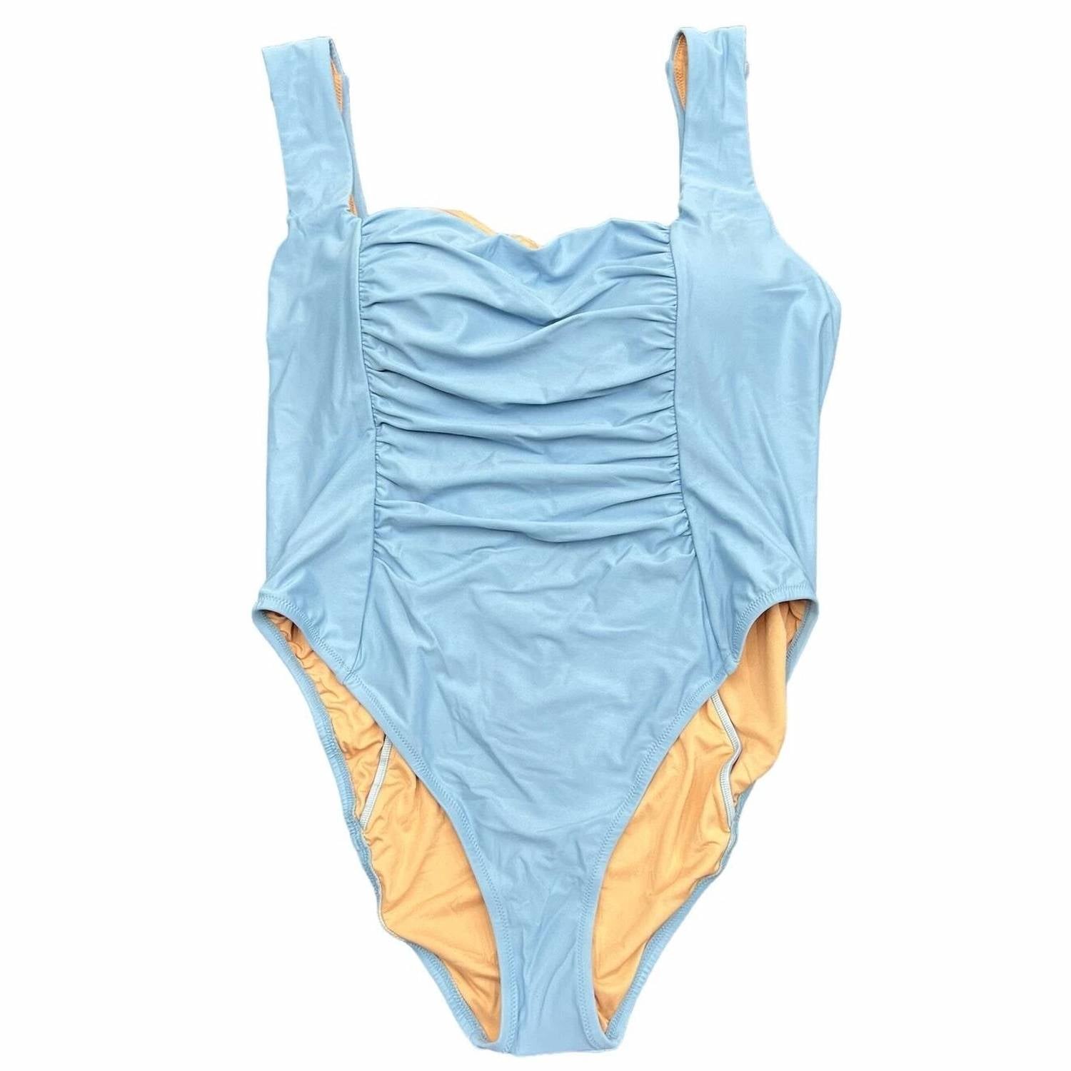 J.Crew - Ruched Squareneck One-piece Swimsuit