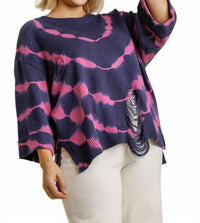 Umgee - Distressed Tie Dye Sweater