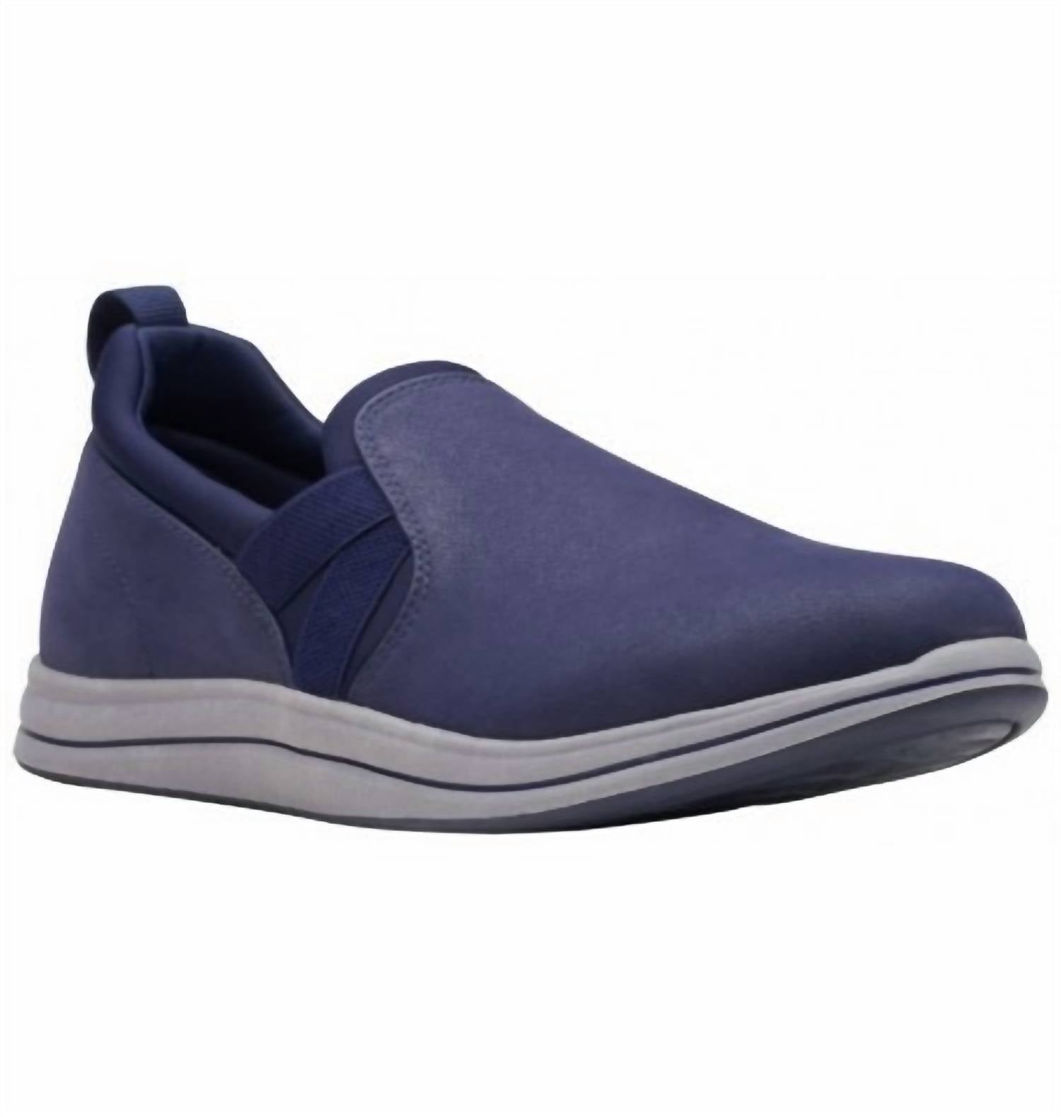 Clarks Women's Breeze Bali Shoes in navy - women's sneaker - detail view