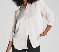 Spanx Better Than Silk Blouse in ecru - women's blouse