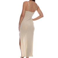 Luli Fama - Sail On Fitted Side Slit Maxi Dress