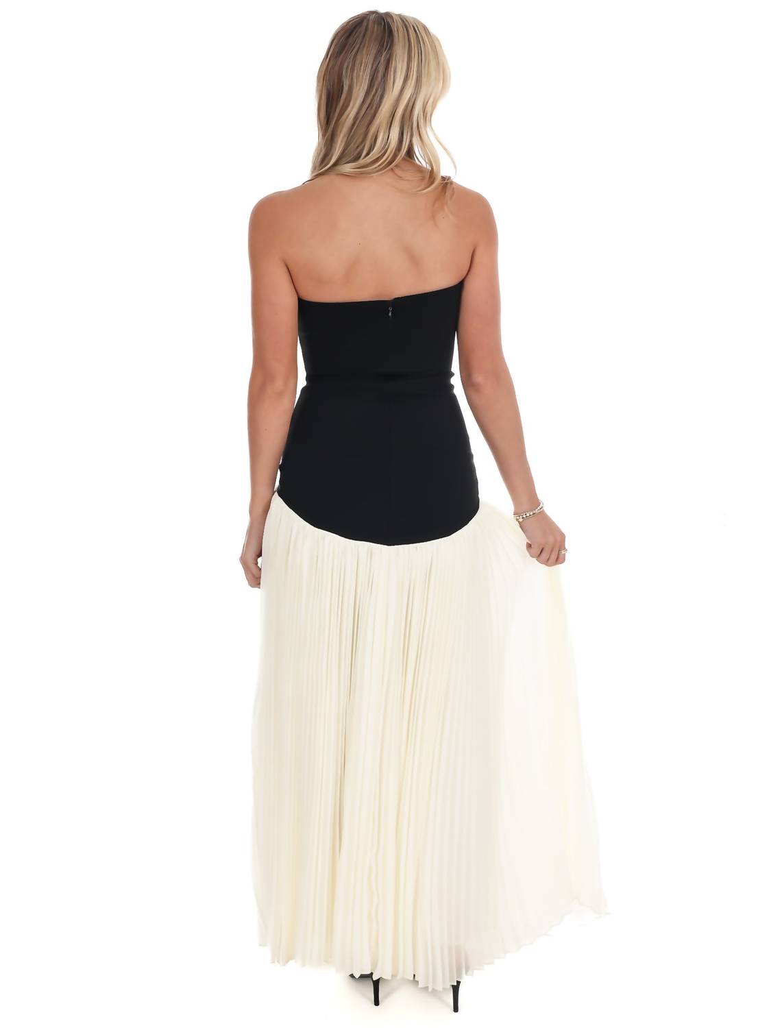 Mable - Amour Strapless Drop Waist Pleated Maxi Dress