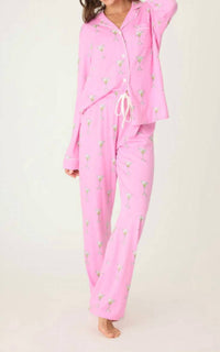 PJ Salvage Martini Print Pant in pink - women's intimate