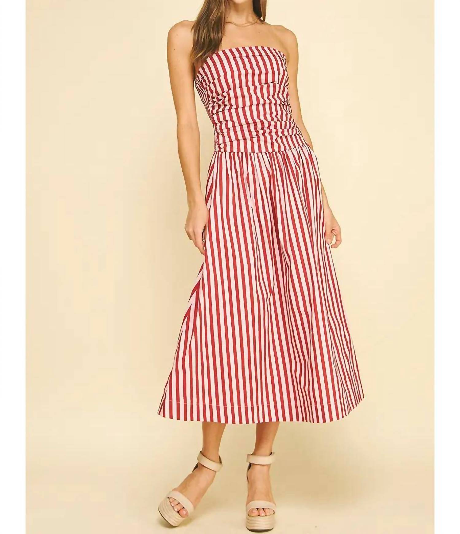 Pinch - Stripe Tube Maxi Dress