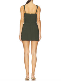 Amanda Uprichard Kandi Sleeveless Romper in ponderosa - women's pants - detail view