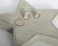 Chanel - Women's Cubic Zirconia Logo Circle Coin Earrings