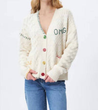JOHN + JENN Josh Long Sleeve Cardigan in white - women's cardigan