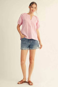 Jodifl Thing I Never Had Top in pink - women's blouse - alternate view