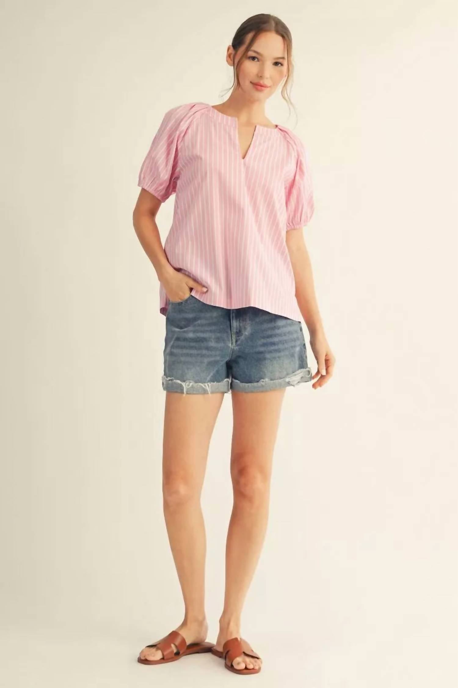 Jodifl Thing I Never Had Top in pink - women's blouse - alternate view