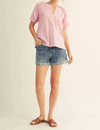 Jodifl Thing I Never Had Top in pink - women's blouse - detail view